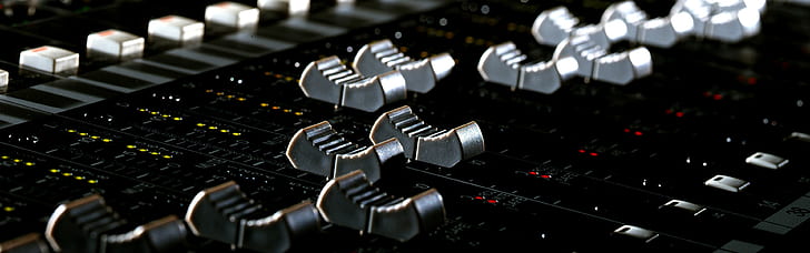 music mixers dj faders 3840x1200  Entertainment Music HD Art , Music, mixers, HD wallpaper