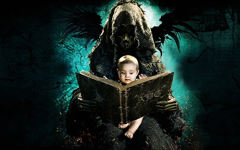 abcs, art, babies, books, children, dark, death, demon, digital, fantasy, grim, horror, reaper, HD wallpaper HD wallpaper