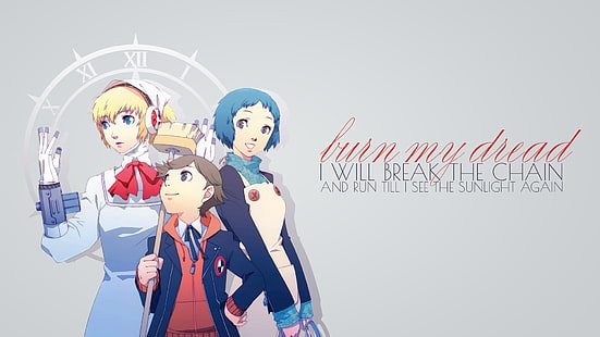 Persona, Persona 3, Aigis (Persona), Fuuka Yamagishi, Ken Amada, Fondo de pantalla HD HD wallpaper