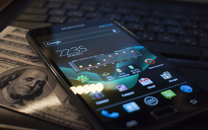android، samsung galaxy، mobile phone، touch screen، خلفية HD