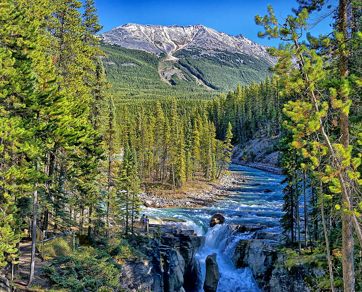 Sunwapta Falls, Jasper National Park, Sunwapta Falls, Jasper National Park, Alberta, Canada, Sunwapta River, s, Best s, HD wallpaper