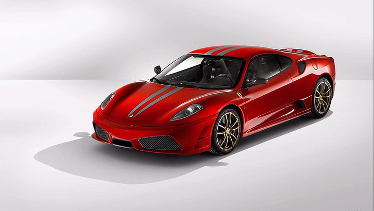 赤いフェラーリのスポーツカー、フェラーリF430、車、 HDデスクトップの壁紙