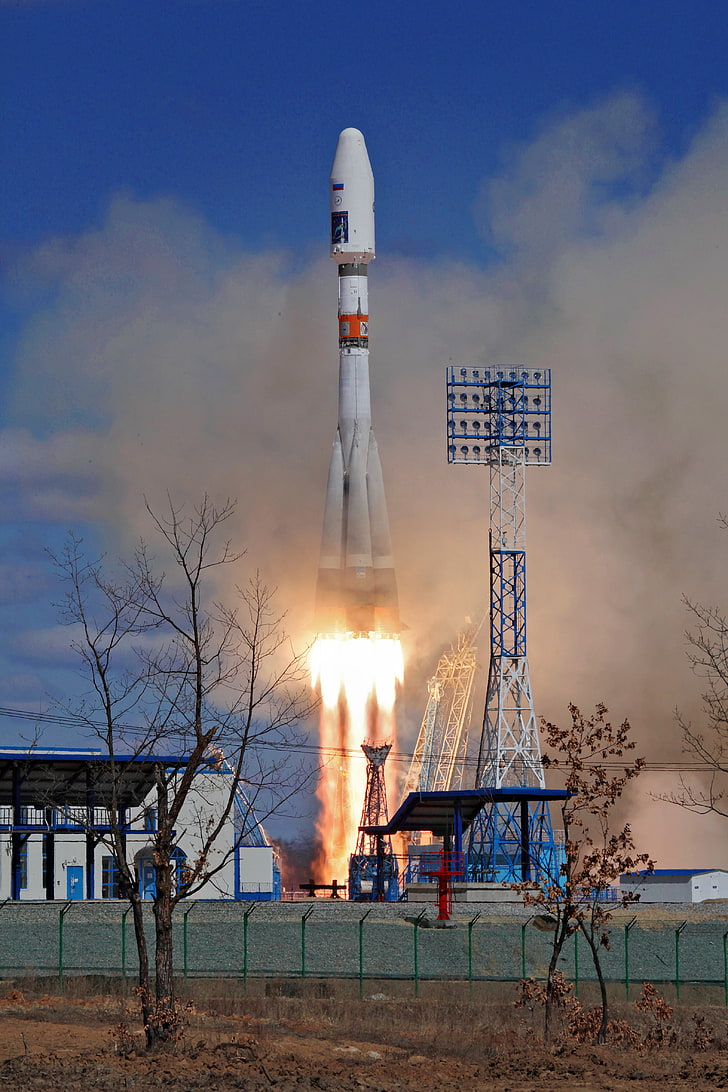 Roscosmos, Vostochny Cosmodrome, Sojuz, Tapety HD, tapety na telefon