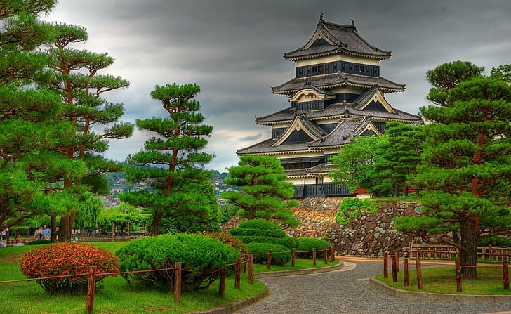 Castillos, castillo de matsumoto, castillo, japón, Fondo de pantalla HD