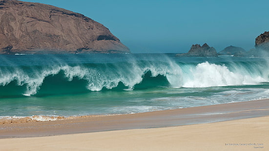 La Graciosa, Wyspy Kanaryjskie, Hiszpania, Plaże, Tapety HD HD wallpaper