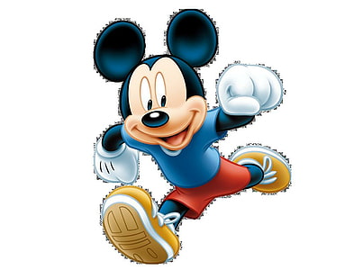 Mickey mouse, sevimli çizgi film, klasik, beyaz arka plan, mickey mouse, sevimli çizgi film, klasik, beyaz arka plan, HD masaüstü duvar kağıdı HD wallpaper