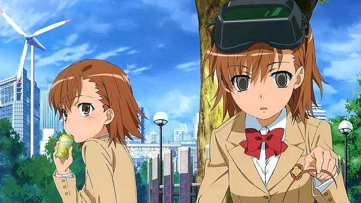 Anime, zu Aru Kagaku kein Railgun, Imouto Misaka, Mikoto Misaka, HD-Hintergrundbild