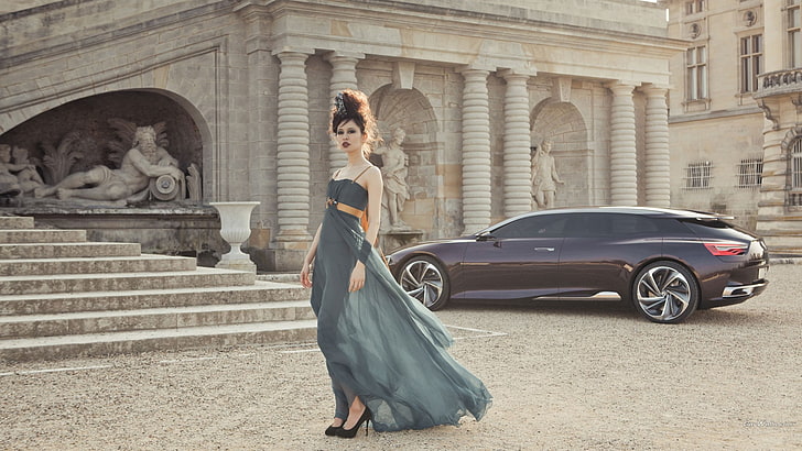 Citroen Numero 9, concept cars, women, model, HD wallpaper