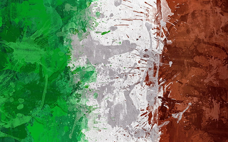 Italy, Flag, Stains, Background, Texture, HD wallpaper