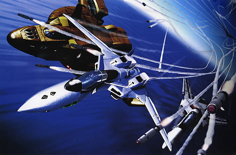 Flugzeuge, Anime, Jet, Macross, Mecha, HD-Hintergrundbild HD wallpaper