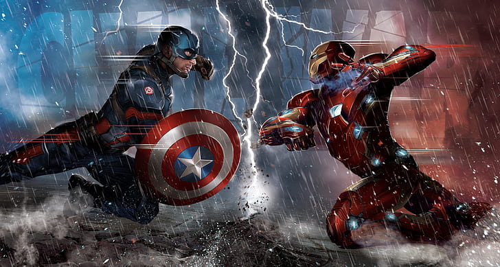 Iron Man, Capitán América, Chris Evans, Tony Stark, Steve Rogers, Robert Downey, Capitán América: Guerra Civil, El primer vengador: la confrontación, Fondo de pantalla HD