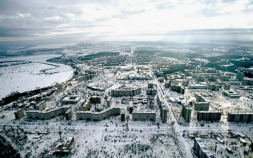 チェルノブイリ、ゴースト、プリピャチ、町、ウクライナ、 HDデスクトップの壁紙 HD wallpaper