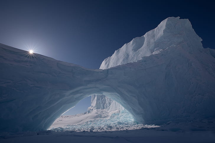 Arctique, nature, glace, bleu, Fond d'écran HD