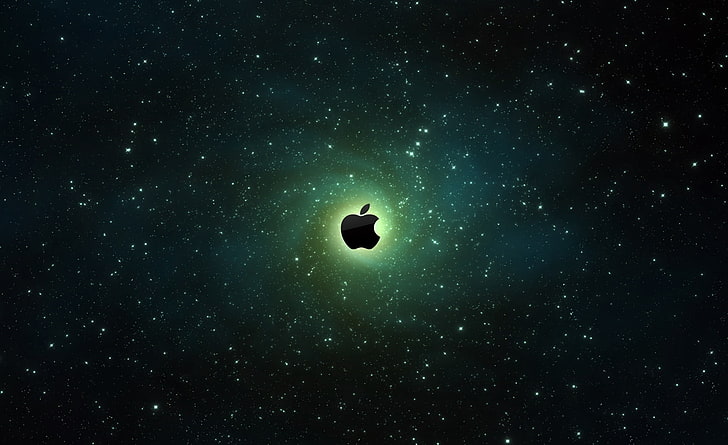 Apple Galaxy, logo Apple dengan wallpaper latar belakang nebula, Komputer, Mac, Galaxy, Apple, Wallpaper HD