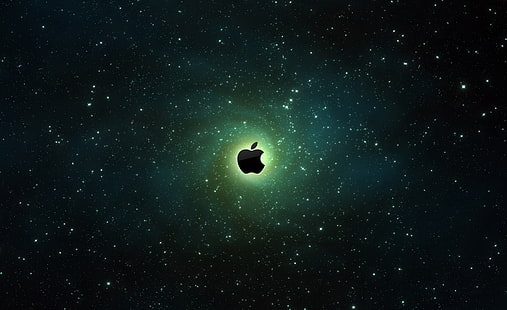 Apple Galaxy, логотип Apple с фоном туманности, Компьютеры, Mac, Galaxy, Apple, HD обои HD wallpaper