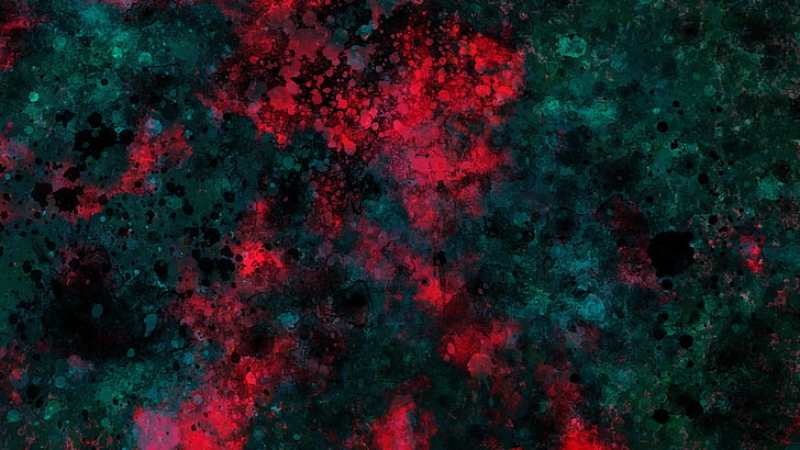 merah, hitam, dan hijau wallpaper digital abstrak, abstrak, cat air, grunge, karya seni, Wallpaper HD