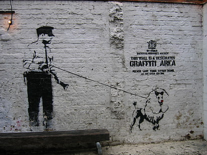 Banksy Graffiti HD, digital / arte, grafite, banksy, HD papel de parede HD wallpaper