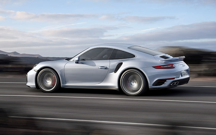 Porsche 911 Turbo, automóvil, desenfoque de movimiento, Fondo de pantalla HD