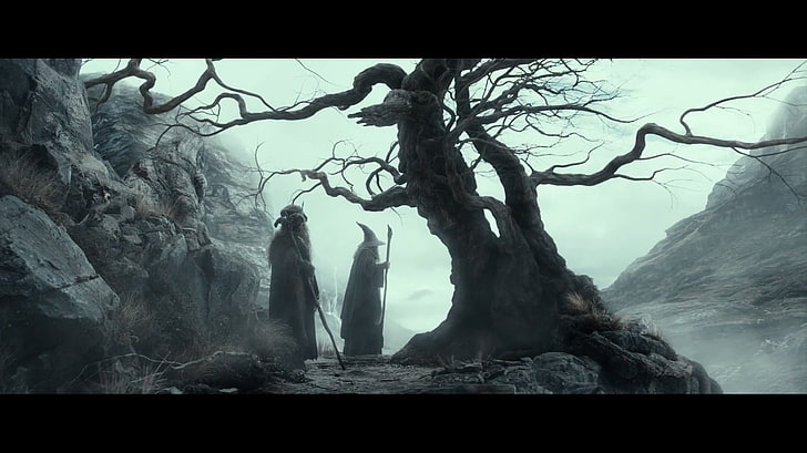 Assistant debout à côté de l'arbre, le Hobbit, Fond d'écran HD