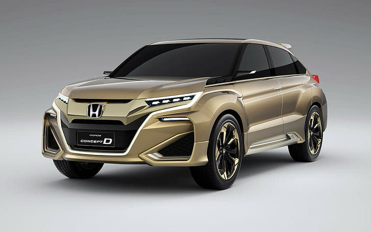 Honda, Concept D, ทองเหลือง honda 5 ประตู hatchback, 2015, concept, Honda, Concept D, วอลล์เปเปอร์ HD