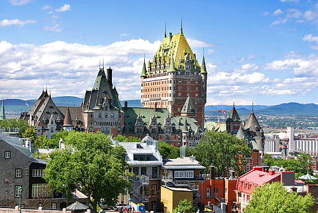 miasto, dom, Kanada, Quebec, Tapety HD HD wallpaper