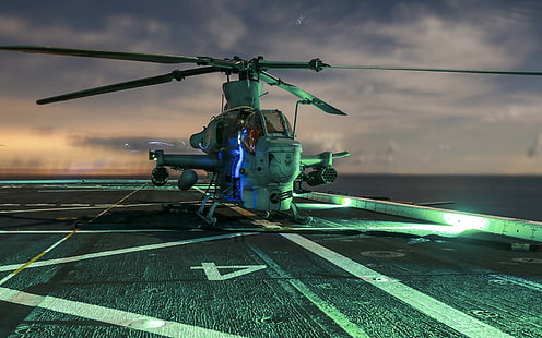 ヘリコプター、軍用、ベルAH-1Zバイパー、 HDデスクトップの壁紙 HD wallpaper