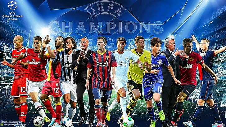 Плакат на EUFA Champions, Футбол, УЕФА Шампионска лига, HD тапет