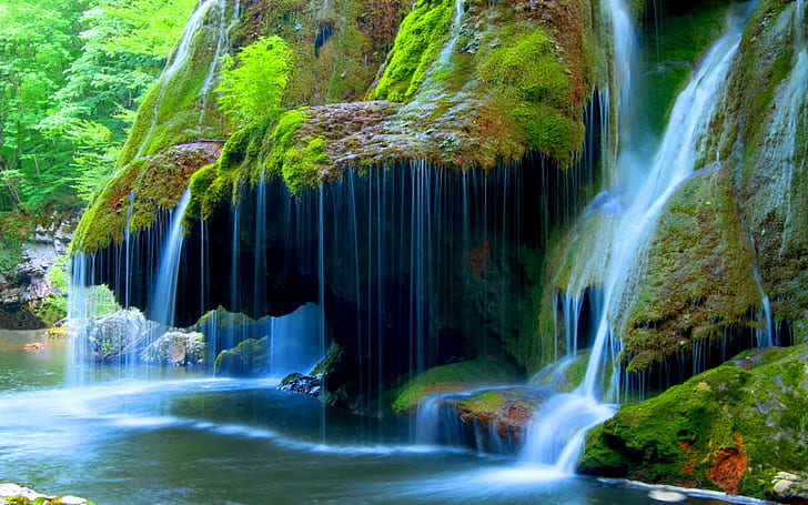 Bigar Cascade Falls Beautiful Waterfall In Caras Severin Romania Desktop Wallpaper Hd For Mobile Phones And Laptops 2560×1600, HD wallpaper
