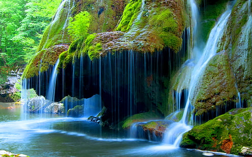 Bigar Cascade Falls Красив водопад в Карас Северин Румъния Тапет за десктоп Hd за мобилни телефони и лаптопи 2560 × 1600, HD тапет HD wallpaper