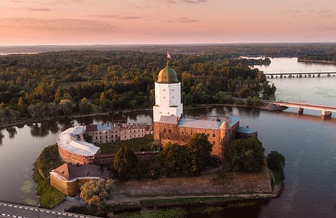風景、自然、城、島、博物館、フィンランド湾、ヴィボルグ、ユーリ・ストリーピン、ザポヴェドニク、 HDデスクトップの壁紙 HD wallpaper