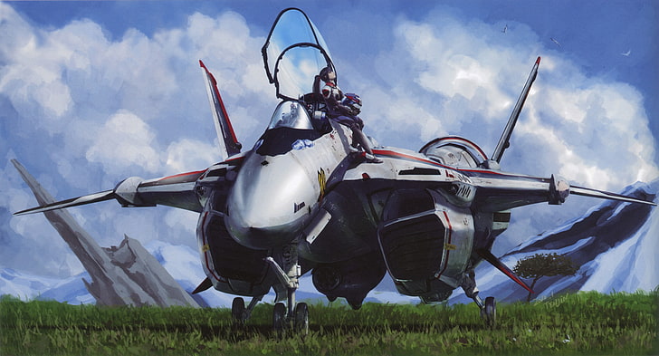 aeromobili macross illustrazioni fantascienza 5000x2700 Anime Macross HD Arte, Macross, velivoli, Sfondo HD
