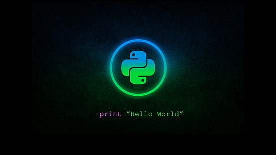 capture d'écran logo rond vert, Python (programmation), bleu, vert, Fond d'écran HD HD wallpaper