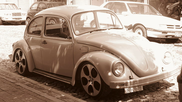 coche, Volkswagen Beetle, Fondo de pantalla HD