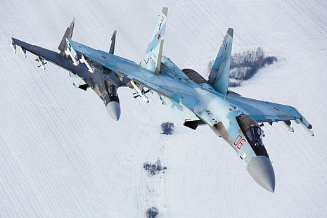 ジェット戦闘機、スホーイSu-35、航空機、ジェット戦闘機、軍用機、 HDデスクトップの壁紙 HD wallpaper