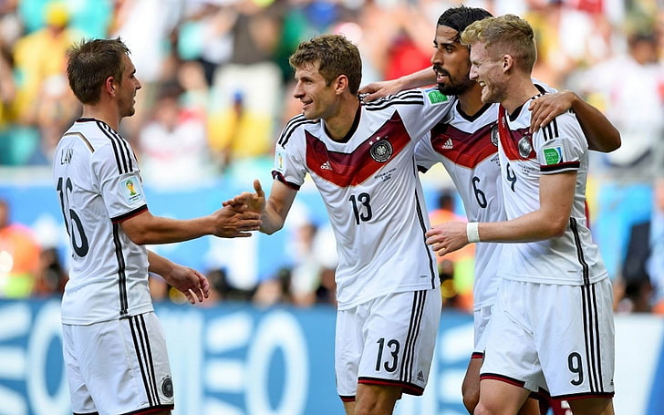 World Cup 2014 Final Germany HD Wallpaper 05, white and red soccer jersey, HD wallpaper
