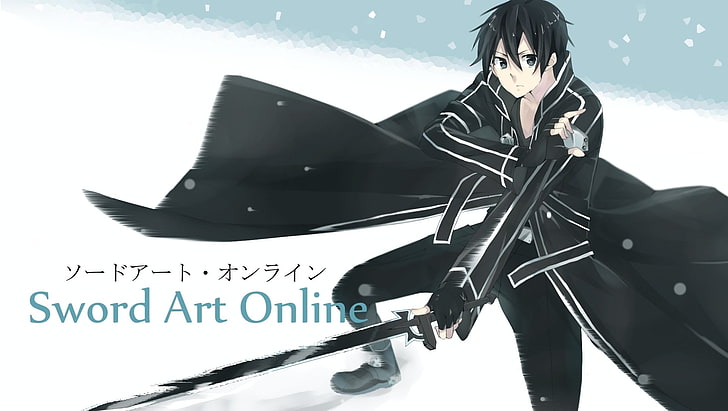 Sword Art Online Kirito illustration, Sword Art Online, Anime, Kirigaya Kazuto, Sword, HD wallpaper