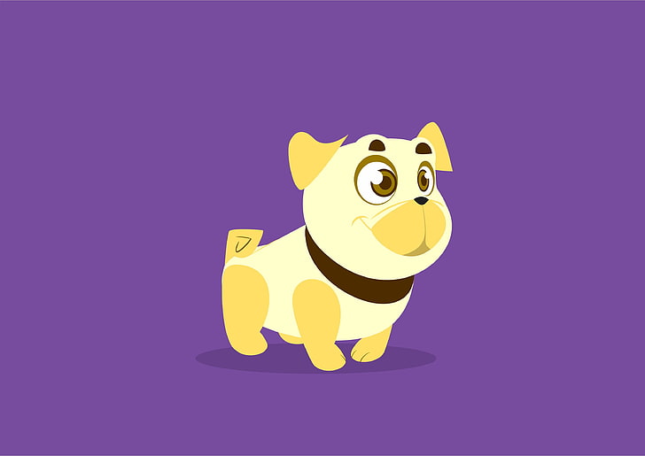 illustrazione beige del cane, cane, arte, carino, sorriso, Sfondo HD