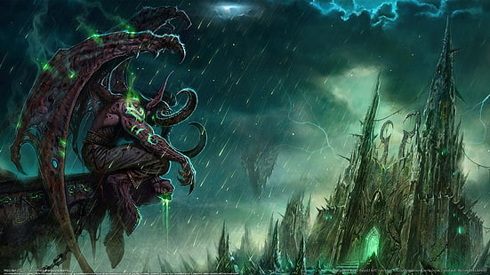 sztuka fantasy, Illidan Stormrage, World of Warcraft, Tapety HD HD wallpaper