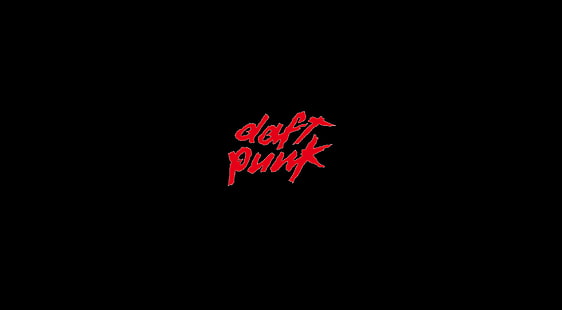 Daft Punk Red Logo, музыка, Daft Punk, логотип, панк, Daft, HD обои HD wallpaper
