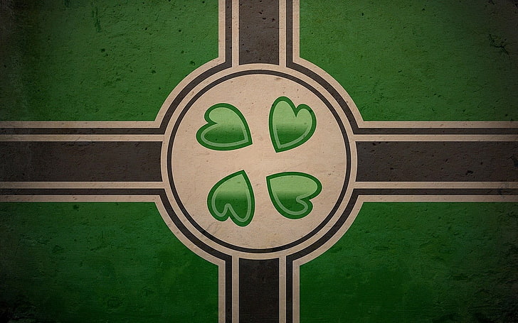 4chan, artwork, heart, green, brown, circle, HD wallpaper