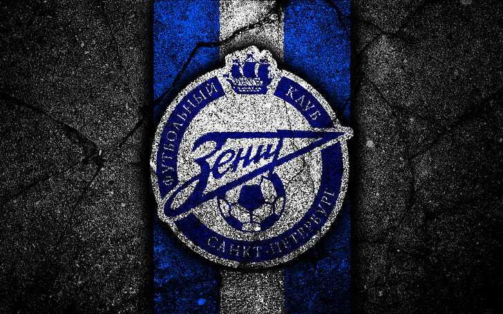 Soccer, FC Zenit Saint Petersburg, Emblem, Logo, HD wallpaper