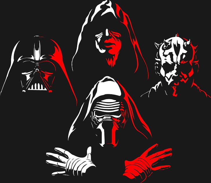 Star Wars, Darth Maul, Darth Sidious, Darth Vader, Kaiser Palpatine, Kylo Ren, Sith (Star Wars), HD-Hintergrundbild
