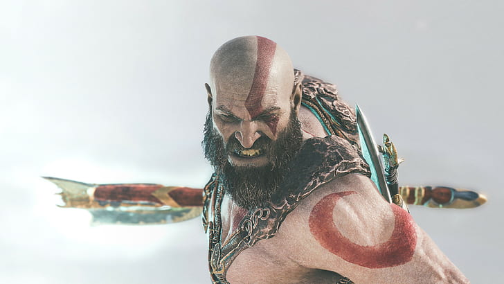 Kratos, God of War, God of War (2018), bóg wojny 4, Tapety HD