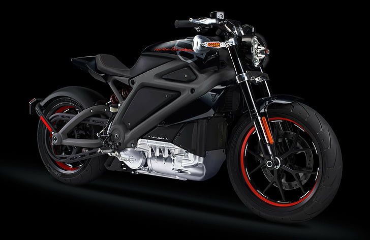 svart och röd sportcykel, Harley-Davidson LiveWire, elektriska cyklar, prototyp, 2018, 4K, HD tapet