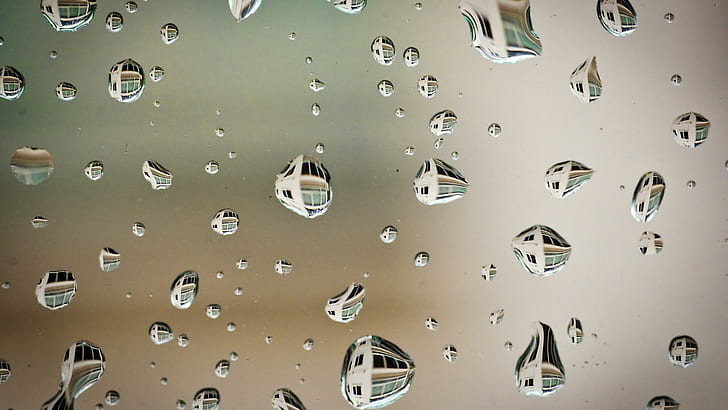 Tetesan Air Kaca Jendela Rain Bokeh Terbaik, tetes, terbaik, bokeh, kaca, hujan, air, jendela, Wallpaper HD