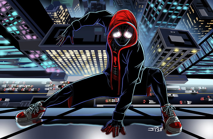 Miles Morales, Spider-Man, Marvel Comics, Fondo de pantalla HD