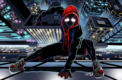 Miles Morales, Spider-Man, Marvel Comics, Wallpaper HD HD wallpaper