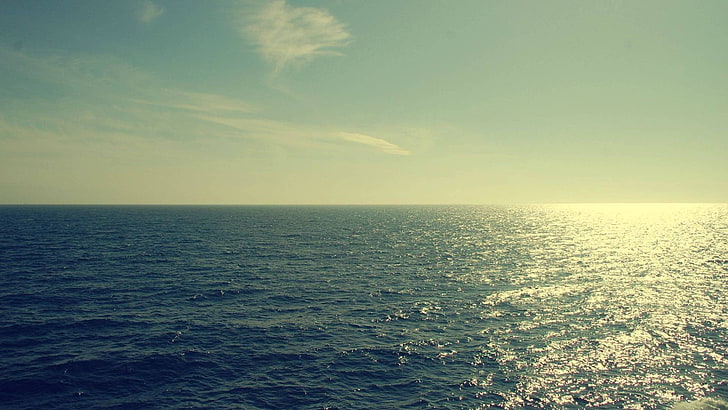 body of water, filter, nature, sea, horizon, HD wallpaper
