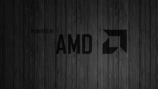 Logotipo de AMD, AMD, monocromo, Fondo de pantalla HD HD wallpaper