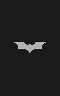 Batman, Batman Logo, minimalismo, visualizzazione verticale, Sfondo HD HD wallpaper